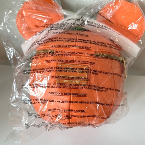 Disney Loungefly Fall Minnie Pumpkin Bag Glow in the Dark NWT - Picture 5 of 5